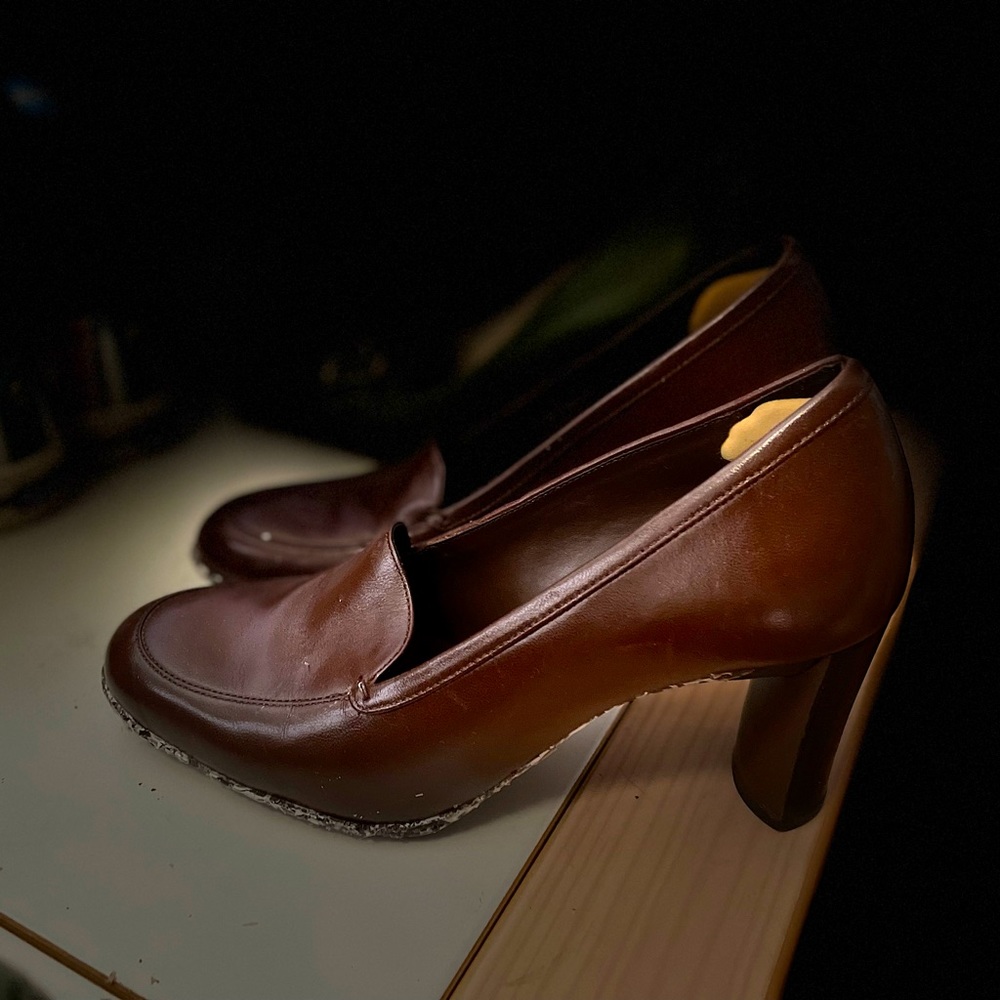 Cole Haan Temara Dark Chocolate Brown Work Heels Size 5